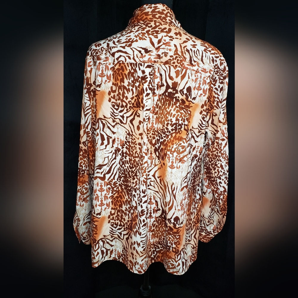 Women's plus printed blouse